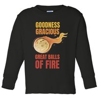 Great Balls Of Fire Funny Flaming Meteor Comet Asteroid Toddler Long Sleeve Shirt