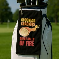 Great Balls Of Fire Funny Flaming Meteor Comet Asteroid Golf Towel