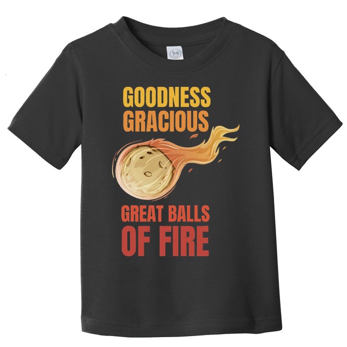 Great Balls Of Fire Funny Flaming Meteor Comet Asteroid Toddler T-Shirt