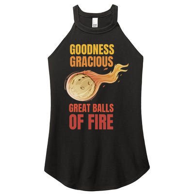 Great Balls Of Fire Funny Flaming Meteor Comet Asteroid Women's Perfect Tri Rocker Tank