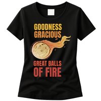 Great Balls Of Fire Funny Flaming Meteor Comet Asteroid Womens T-Shirt