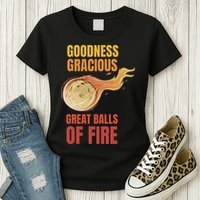 Great Balls Of Fire Funny Flaming Meteor Comet Asteroid Womens T-Shirt
