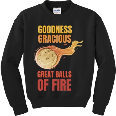 Great Balls Of Fire Funny Flaming Meteor Comet Asteroid Kids Sweatshirt