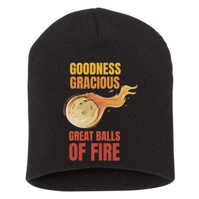 Great Balls Of Fire Funny Flaming Meteor Comet Asteroid Short Acrylic Beanie