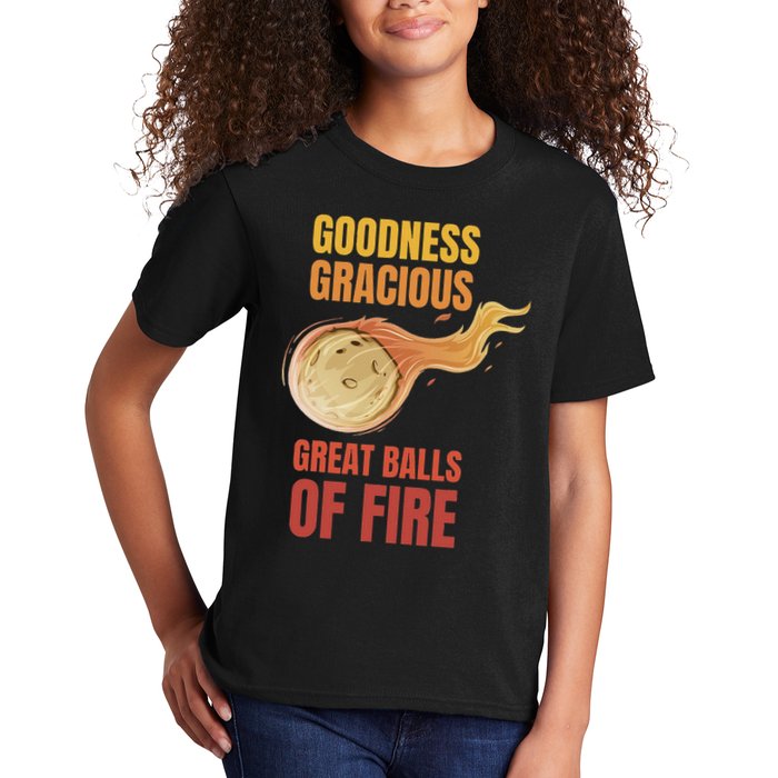 Great Balls Of Fire Funny Flaming Meteor Comet Asteroid Kids T-Shirt