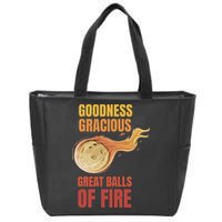 Great Balls Of Fire Funny Flaming Meteor Comet Asteroid Zip Tote Bag