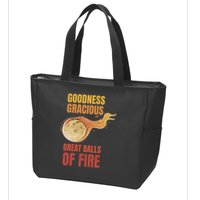 Great Balls Of Fire Funny Flaming Meteor Comet Asteroid Zip Tote Bag