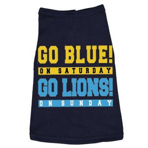 Go Blue On Saturday Go Lion On Sunday Doggie Tank