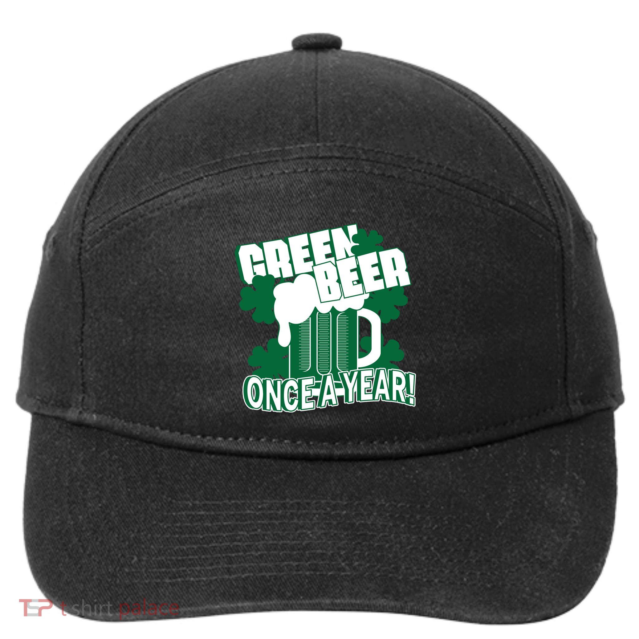 Green Beer Once A Year St Patrick's Day 7-Panel Snapback Hat