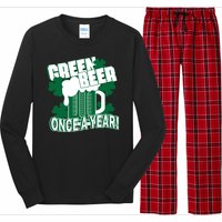 Green Beer Once A Year St Patrick's Day Long Sleeve Pajama Set