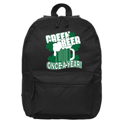 Green Beer Once A Year St Patrick's Day 16 in Basic Backpack