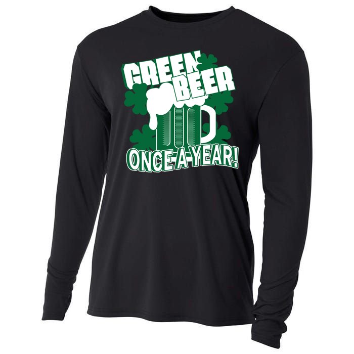 Green Beer Once A Year St Patrick's Day Cooling Performance Long Sleeve Crew