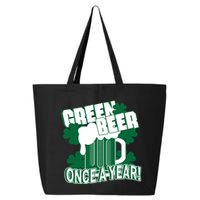 Green Beer Once A Year St Patrick's Day 25L Jumbo Tote