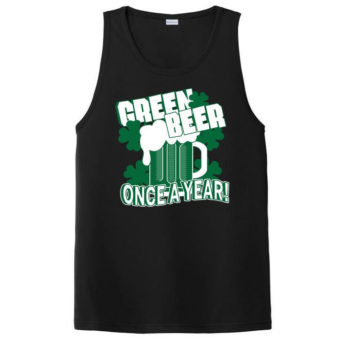 Green Beer Once A Year St Patrick's Day PosiCharge Competitor Tank