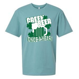 Green Beer Once A Year St Patrick's Day Sueded Cloud Jersey T-Shirt