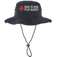 Give Blood Play Rugby Player Funny Rugger League Union Bucket Hat