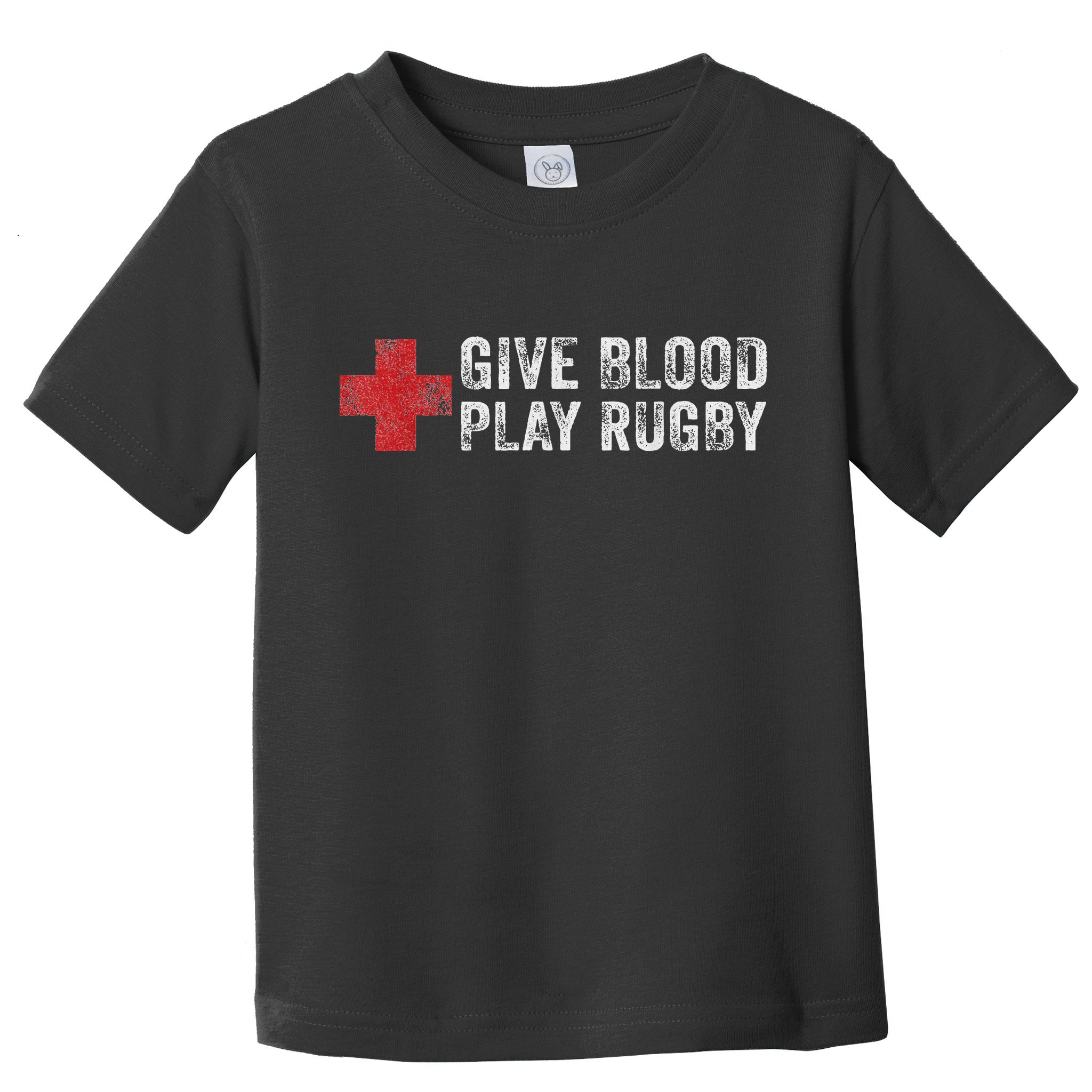 Give Blood Play Rugby Player Funny Rugger League Union Toddler T-Shirt