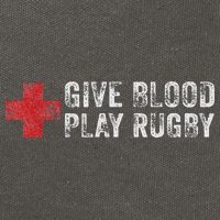 Give Blood Play Rugby Player Funny Rugger League Union Cotton Canvas Backpack