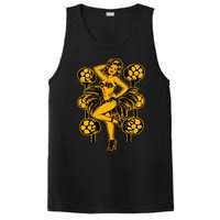 Golden Burlesque Pinup Girl With Spotlight PosiCharge Competitor Tank