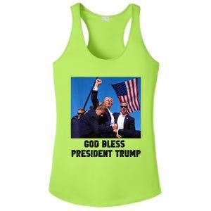 God Bless President Trump Donald Trump 2024 Ladies PosiCharge Competitor Racerback Tank