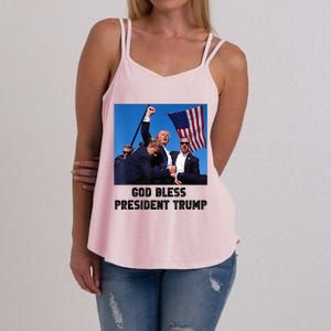 God Bless President Trump Donald Trump 2024 Women's Strappy Tank