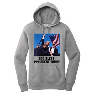 God Bless President Trump Donald Trump 2024 Women's Pullover Hoodie