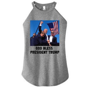 God Bless President Trump Donald Trump 2024 Women's Perfect Tri Rocker Tank