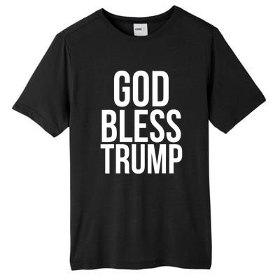 God Bless President Trump Gift Tall Fusion ChromaSoft Performance T-Shirt