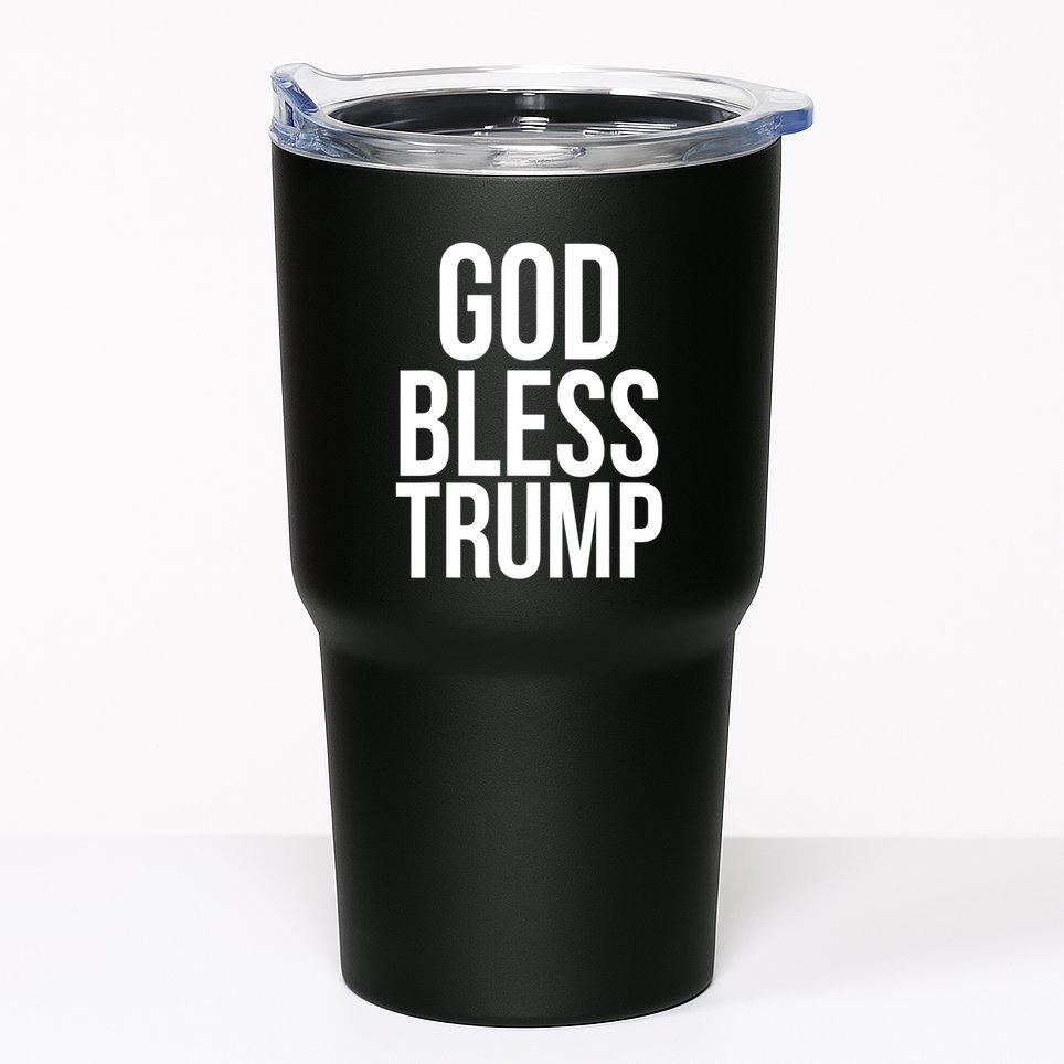 God Bless President Trump Gift Tumbler