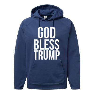 God Bless President Trump Gift Performance Fleece Hoodie