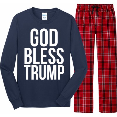 God Bless President Trump Gift Long Sleeve Pajama Set