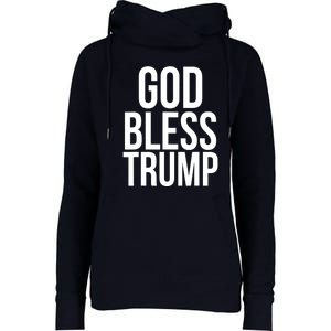 God Bless President Trump Gift Womens Funnel Neck Pullover Hood