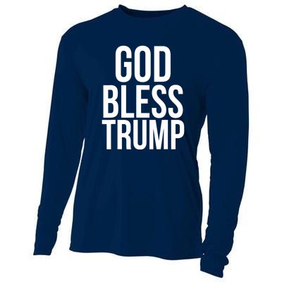 God Bless President Trump Gift Cooling Performance Long Sleeve Crew