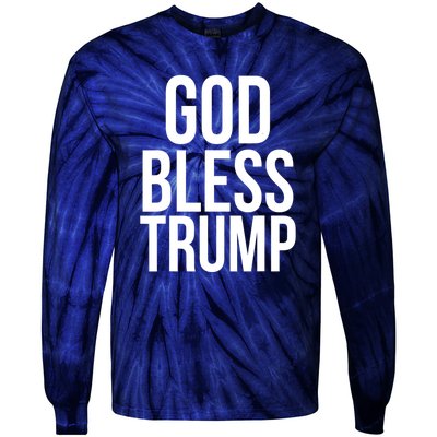 God Bless President Trump Gift Tie-Dye Long Sleeve Shirt