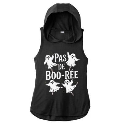 Ghost Ballet Pas De Boo Halloween Dance Ladies PosiCharge Tri-Blend Wicking Draft Hoodie Tank