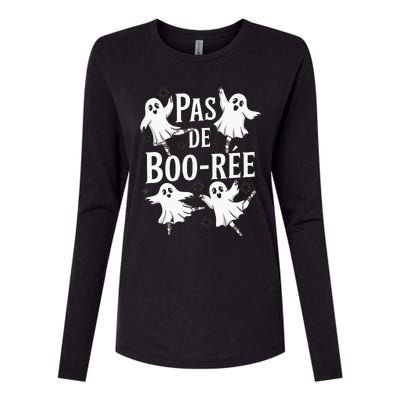 Ghost Ballet Pas De Boo Halloween Dance Womens Cotton Relaxed Long Sleeve T-Shirt