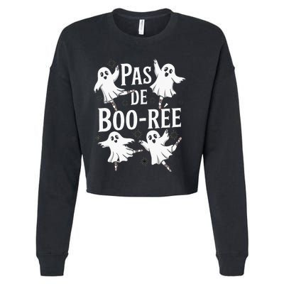 Ghost Ballet Pas De Boo Halloween Dance Cropped Pullover Crew