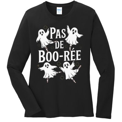 Ghost Ballet Pas De Boo Halloween Dance Ladies Long Sleeve Shirt