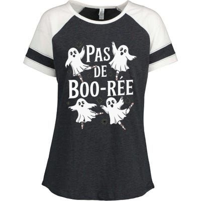 Ghost Ballet Pas De Boo Halloween Dance Enza Ladies Jersey Colorblock Tee