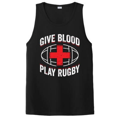 Give Blood Play Rugby Gift 21219 PosiCharge Competitor Tank