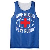 Give Blood Play Rugby Gift 21219 Mesh Reversible Basketball Jersey Tank