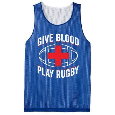 Give Blood Play Rugby Gift 21219 Mesh Reversible Basketball Jersey Tank