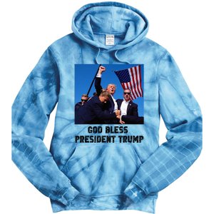 God Bless President Trump Donald Trump 2024 Tie Dye Hoodie