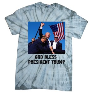 God Bless President Trump Donald Trump 2024 Tie-Dye T-Shirt