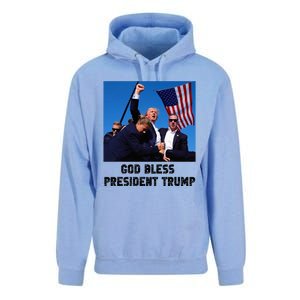 God Bless President Trump Donald Trump 2024 Unisex Surf Hoodie