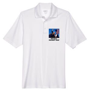 God Bless President Trump Donald Trump 2024 Men's Origin Performance Pique Polo