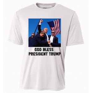 God Bless President Trump Donald Trump 2024 Cooling Performance Crew T-Shirt