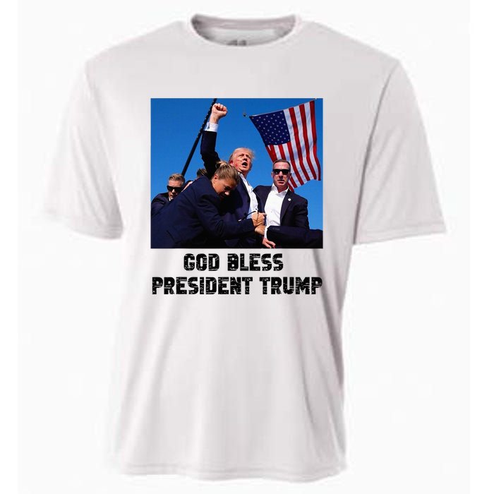 God Bless President Trump Donald Trump 2024 Cooling Performance Crew T-Shirt