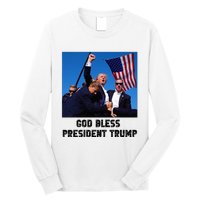 God Bless President Trump Donald Trump 2024 Long Sleeve Shirt