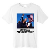 God Bless President Trump Donald Trump 2024 Tall Fusion ChromaSoft Performance T-Shirt